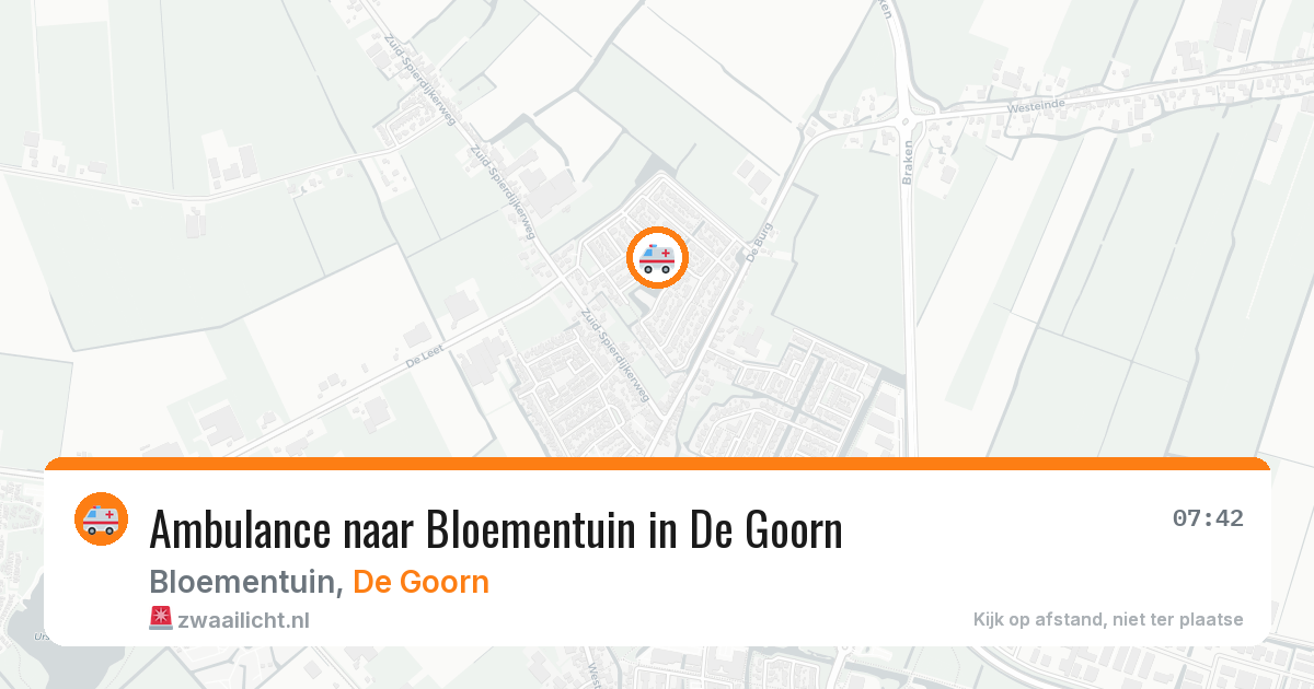 Ambulance naar Bloementuin in De Goorn — 30 jun 2026