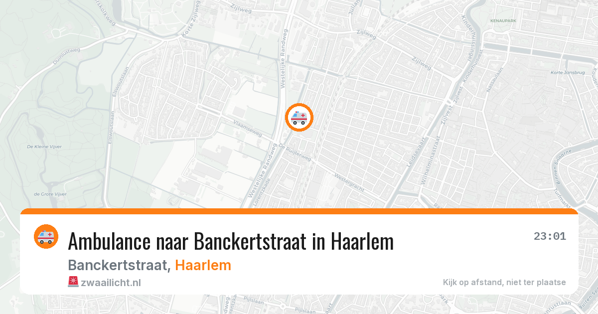 Ambulance naar Banckertstraat in Haarlem — 25 mei 2026