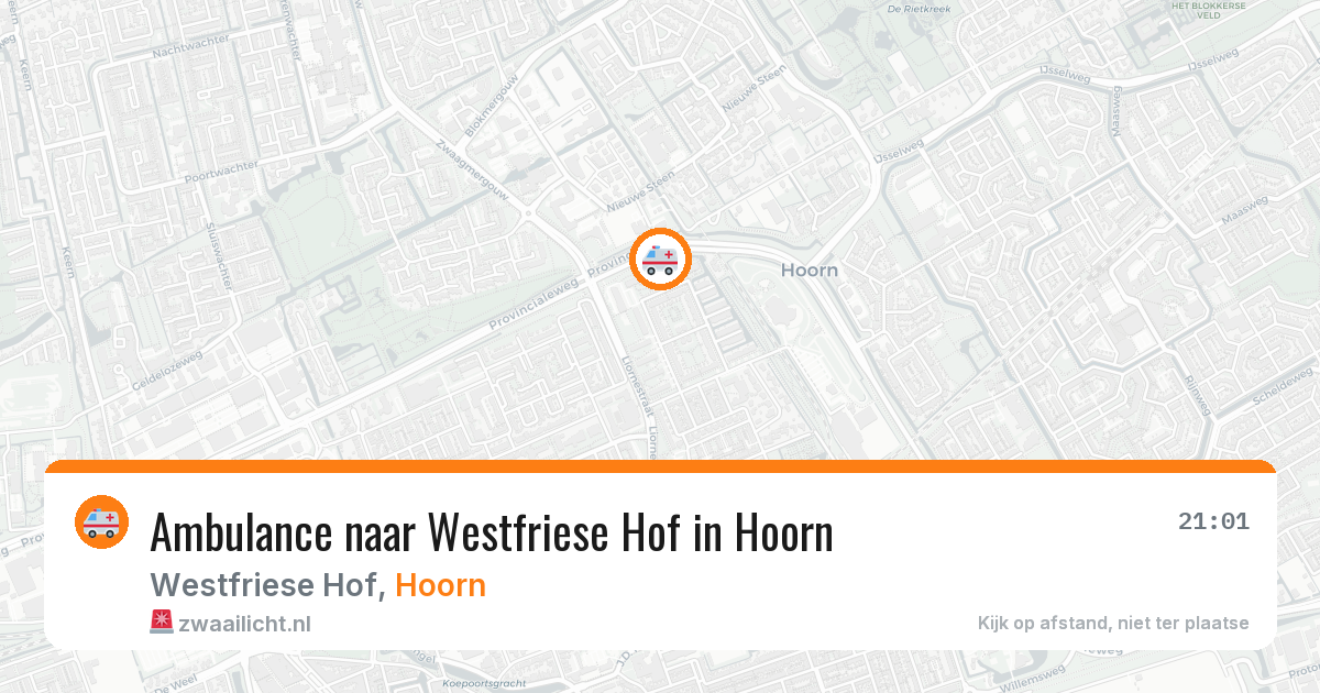 Ambulance naar Westfriese Hof in Hoorn — 1 jul 2026