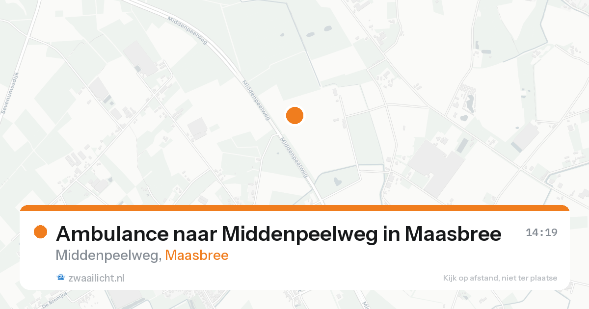 Ambulance naar Middenpeelweg in Maasbree — 22 aug 2026