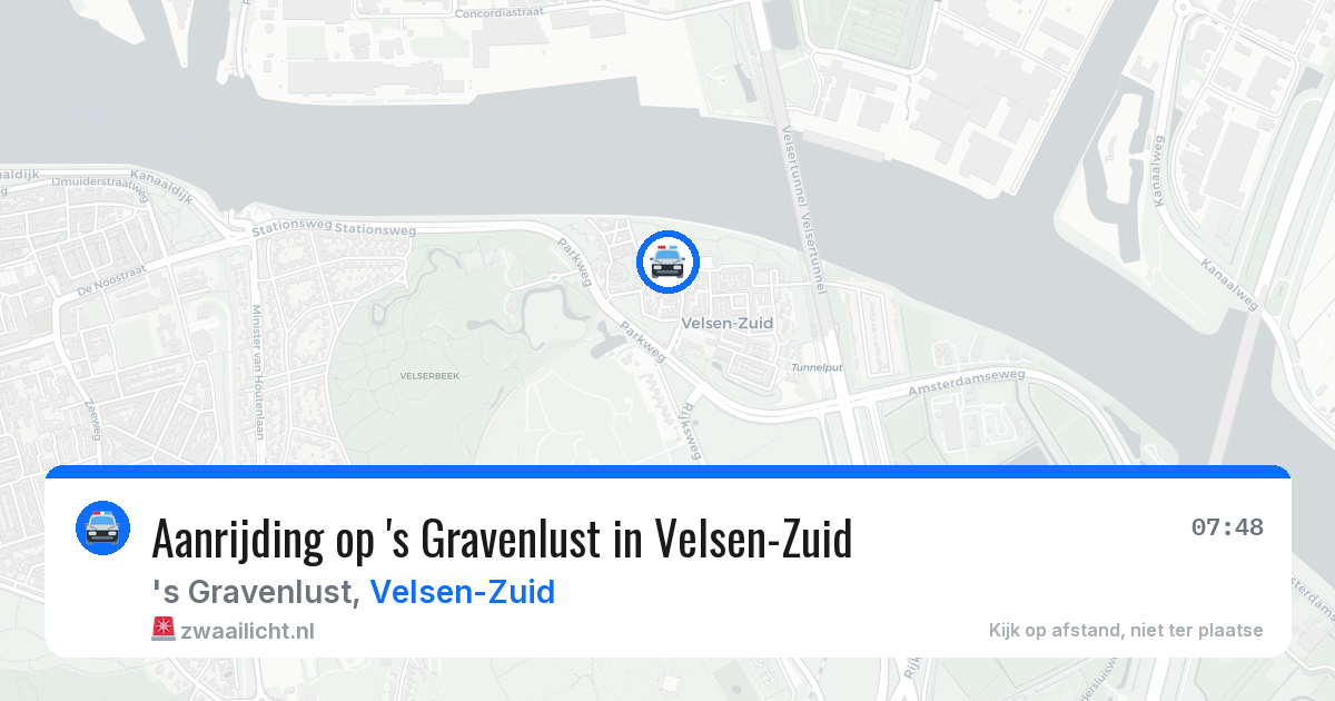 Aanrijding op 's Gravenlust in Velsen-Zuid — 10 jul 2026