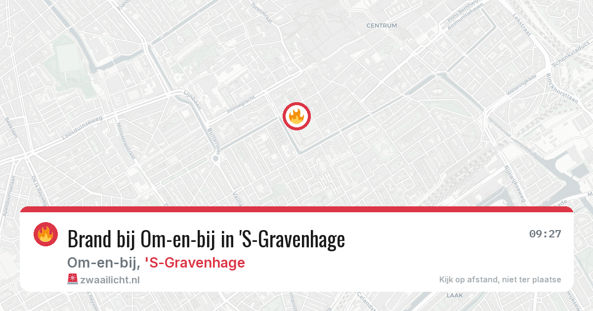 Brand bij Om-en-bij in 'S-Gravenhage — 23 mei 2026