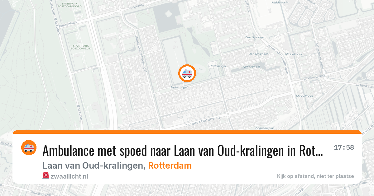 Ambulance met spoed naar Laan van Oud-kralingen in Rotterdam — 16 jun 2026