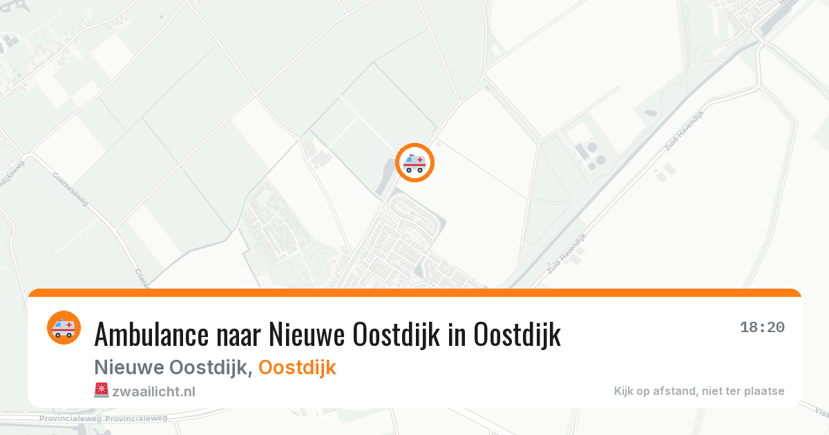 Ambulance naar Nieuwe Oostdijk in Oostdijk — 1 aug 2026