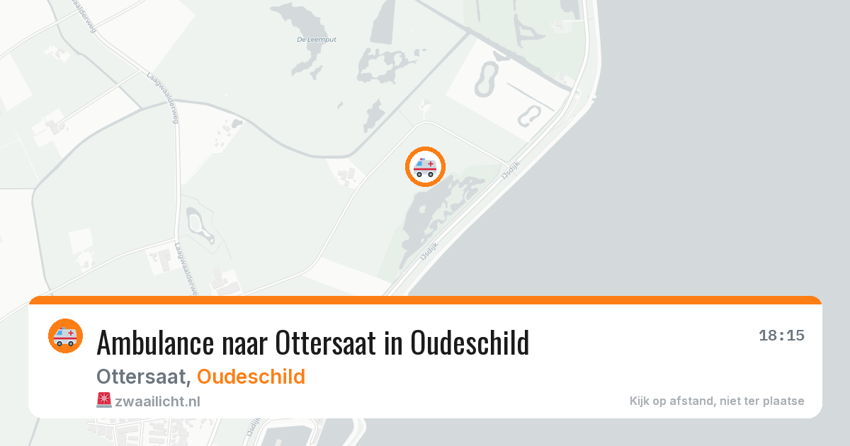 Ambulance naar Ottersaat in Oudeschild — 1 aug 2026