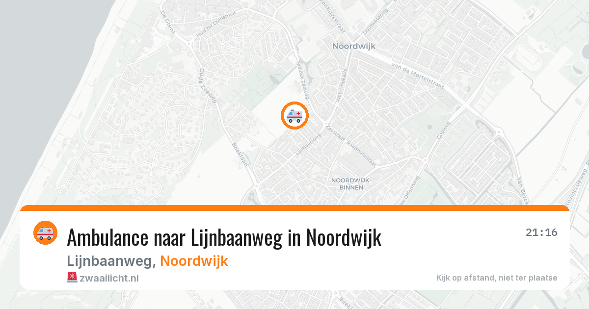 Ambulance naar Lijnbaanweg in Noordwijk — 5 aug 2026