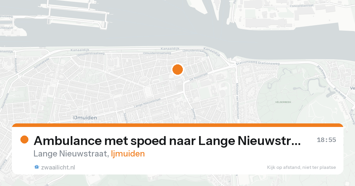 Ambulance met spoed naar Lange Nieuwstraat in Ijmuiden — 29 mei 2026