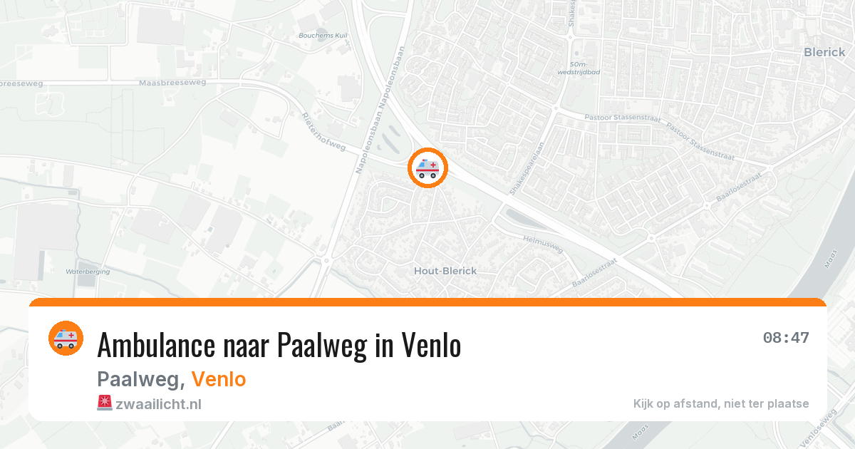 Ambulance naar Paalweg in Venlo — 30 mei 2026