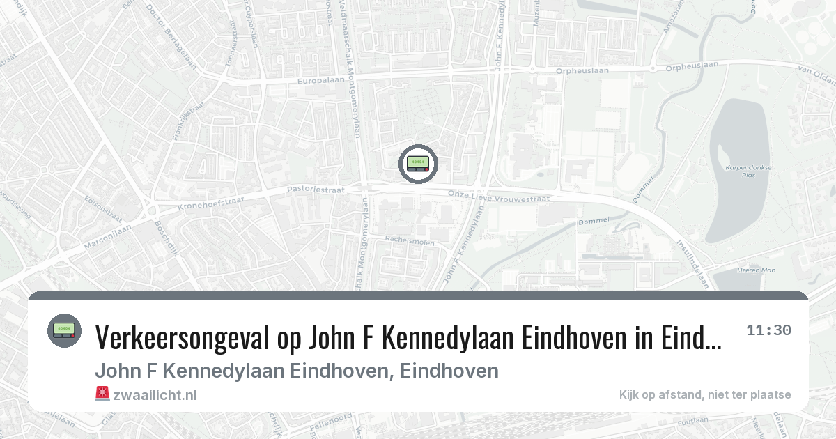 Verkeersongeval op John F Kennedylaan Eindhoven in Eindhoven — 25 feb 2026