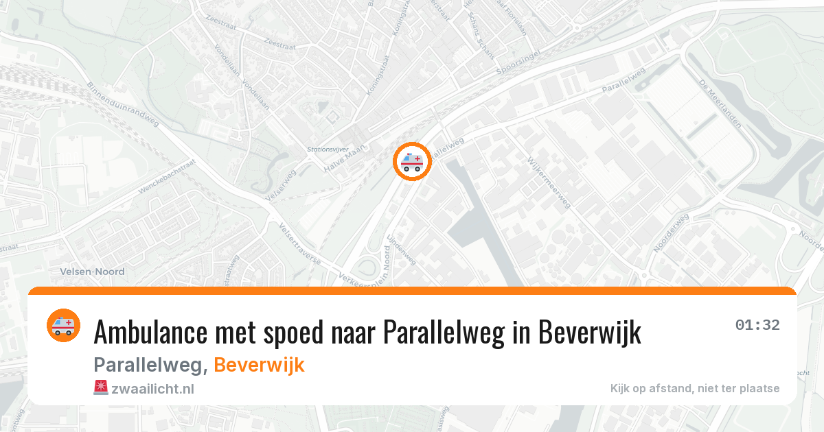 Ambulance met spoed naar Parallelweg in Beverwijk — 25 jun 2026