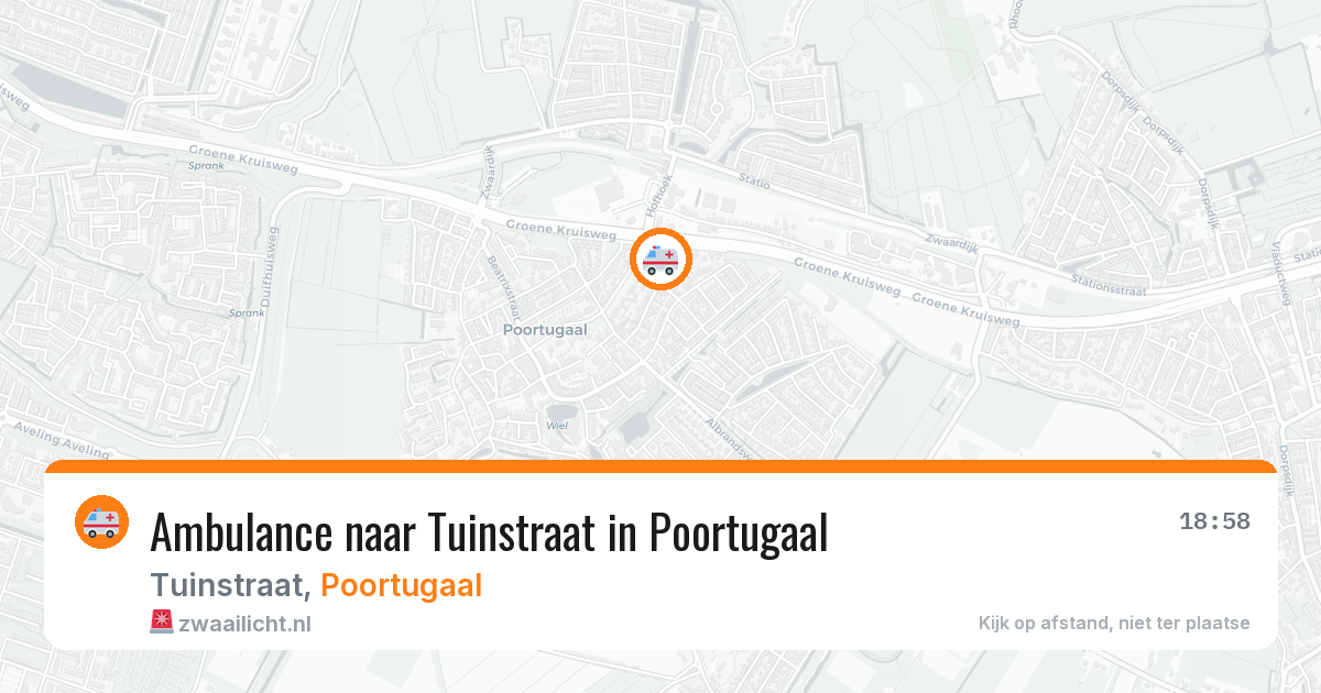 Ambulance naar Tuinstraat in Poortugaal — 8 jun 2026