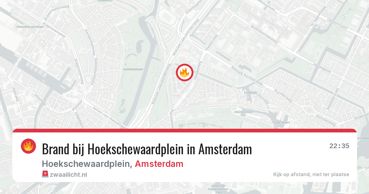 Brand bij Hoekschewaardplein in Amsterdam — 15 mei 2026