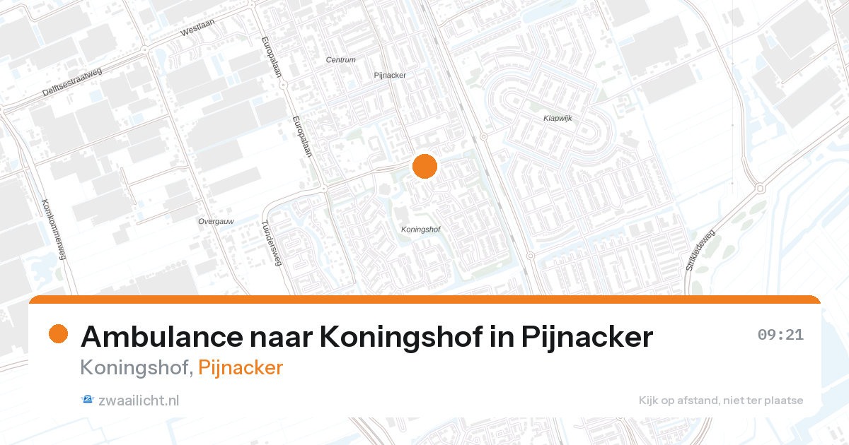 Ambulance naar Koningshof in Pijnacker — 17 mrt 2026