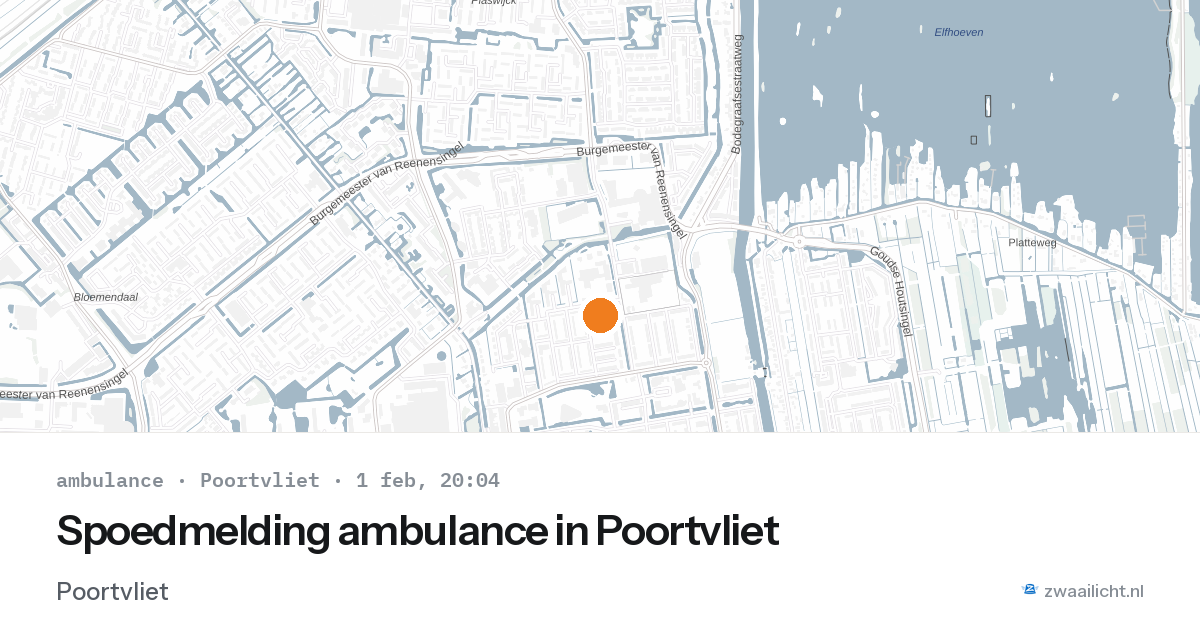 Spoedmelding ambulance in Poortvliet — 1 feb 2026