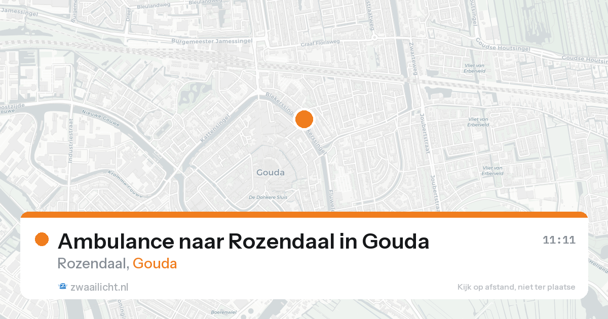 Ambulance naar Rozendaal in Gouda — 17 aug 2026