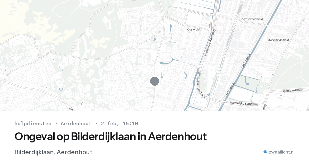 Ongeval op Bilderdijklaan in Aerdenhout — 2 feb 2026