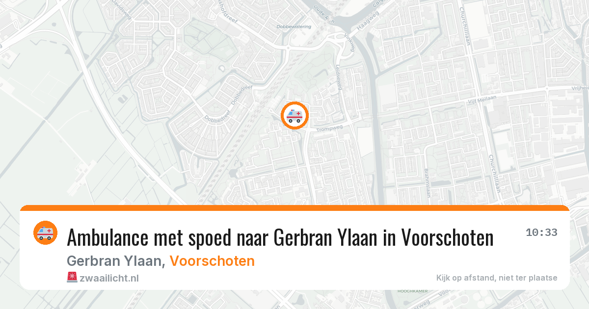 Ambulance met spoed naar Gerbran Ylaan in Voorschoten — 20 jun 2026