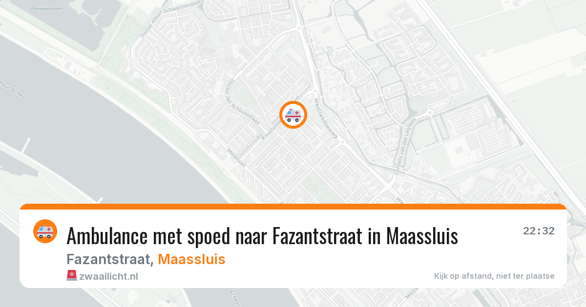 Ambulance met spoed naar Fazantstraat in Maassluis — 22 jul 2026