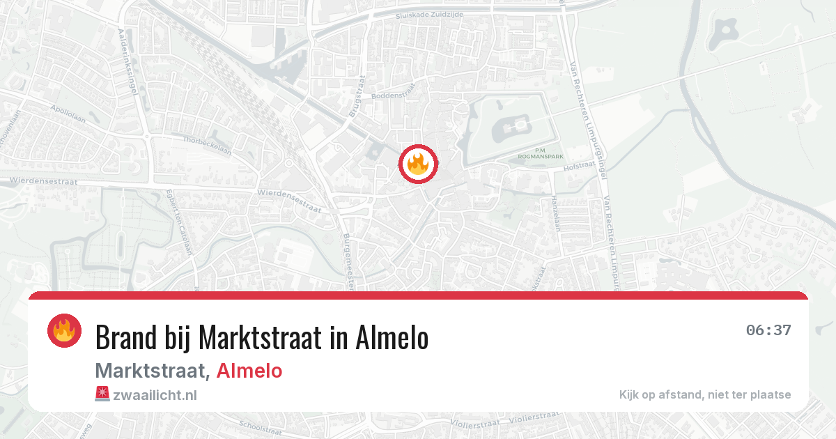 Brand bij Marktstraat in Almelo — 6 mei 2026