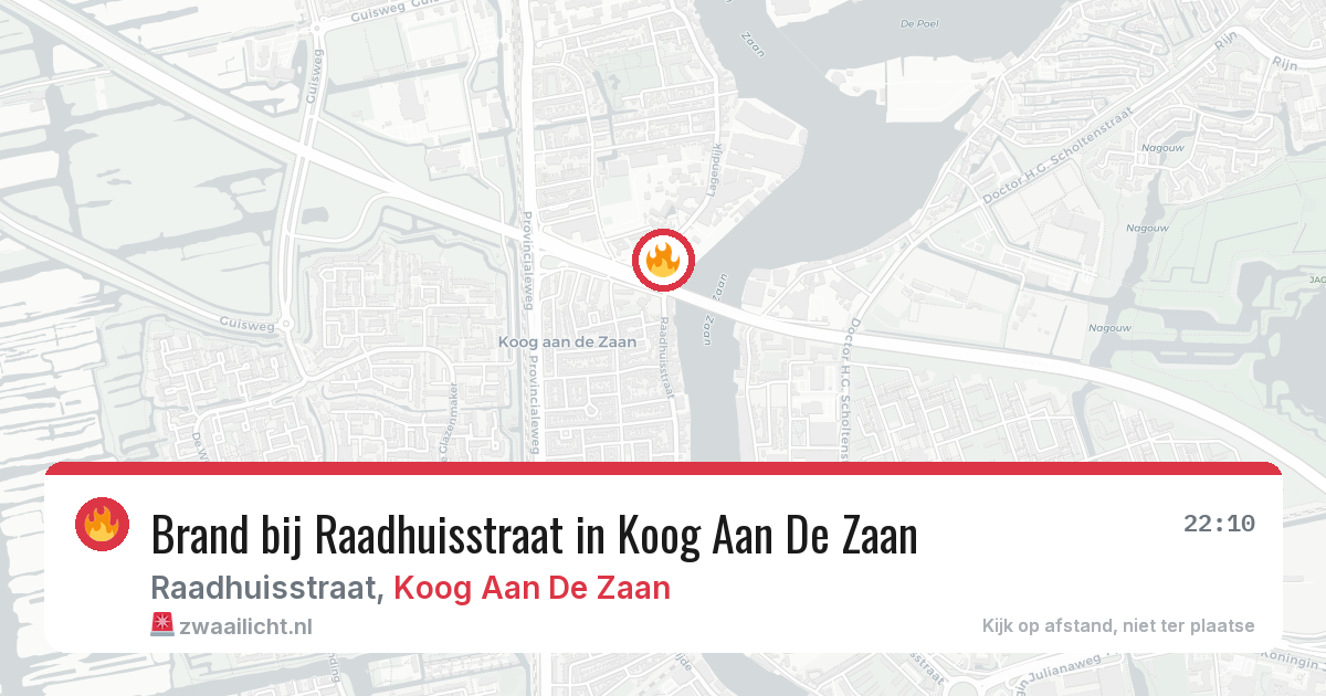 Brand bij Raadhuisstraat in Koog Aan De Zaan — 19 jun 2026
