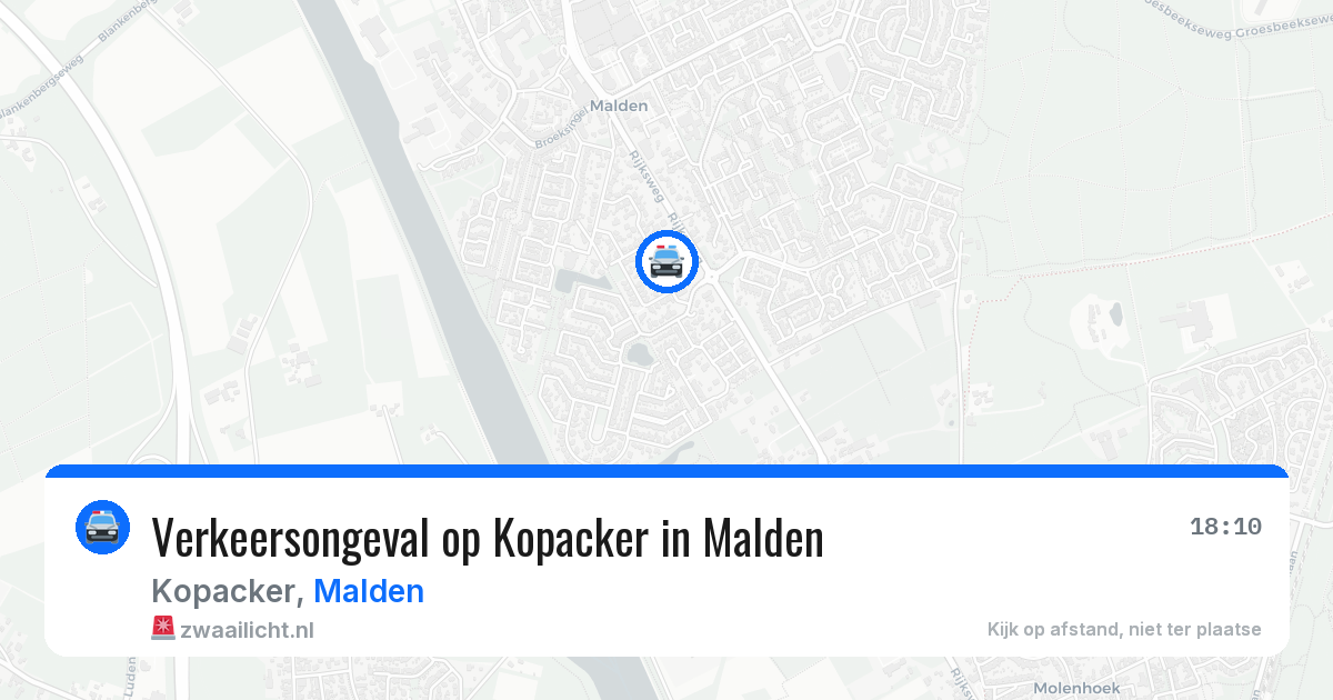 Verkeersongeval op Kopacker in Malden — 14 apr 2026