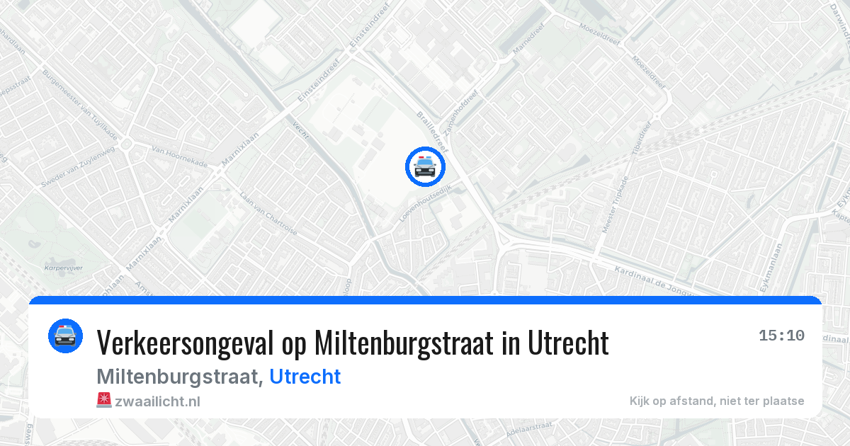 Verkeersongeval op Miltenburgstraat in Utrecht — 19 mrt 2026