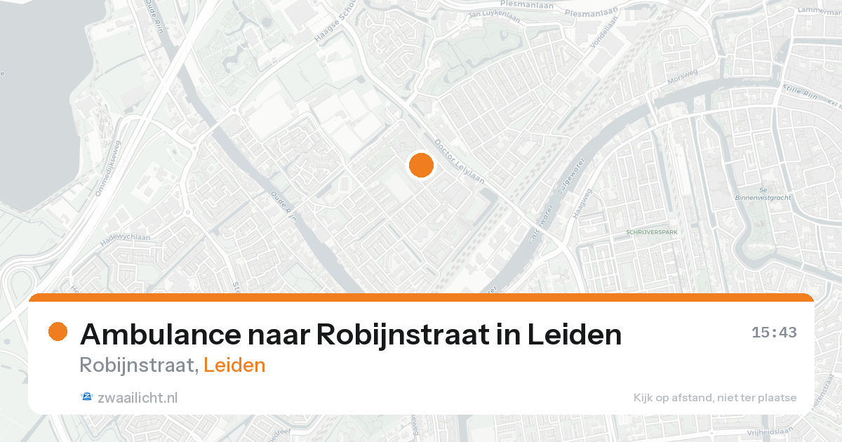 Ambulance naar Robijnstraat in Leiden — 15 mei 2026