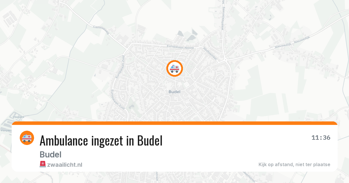 Ambulance ingezet in Budel — 21 apr 2026