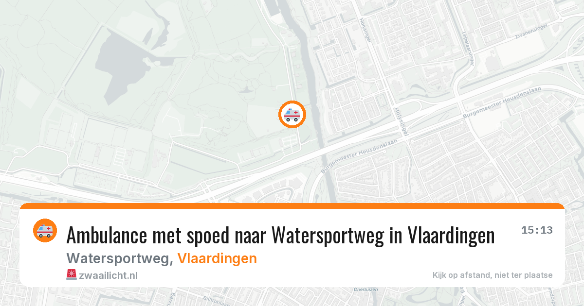 Ambulance met spoed naar Watersportweg in Vlaardingen — 23 mrt 2026