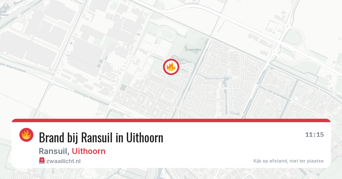 Brand bij Ransuil in Uithoorn — 19 mei 2026
