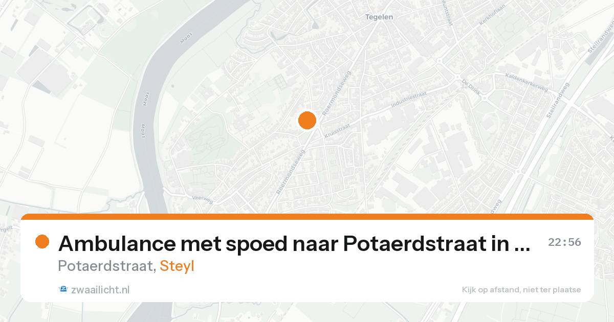 Ambulance met spoed naar Potaerdstraat in Steyl — 11 aug 2026
