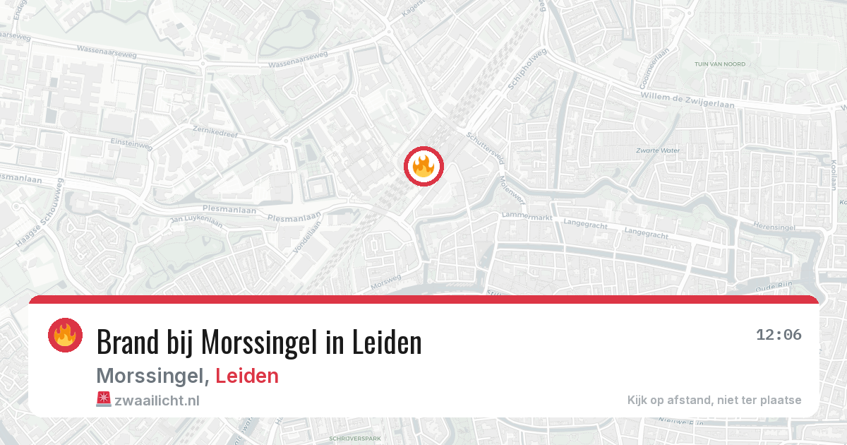 Brand bij Morssingel in Leiden — 27 jun 2026