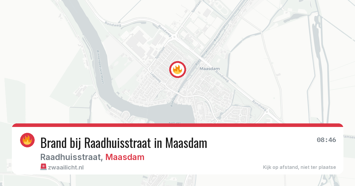 Brand bij Raadhuisstraat in Maasdam — 16 jul 2026