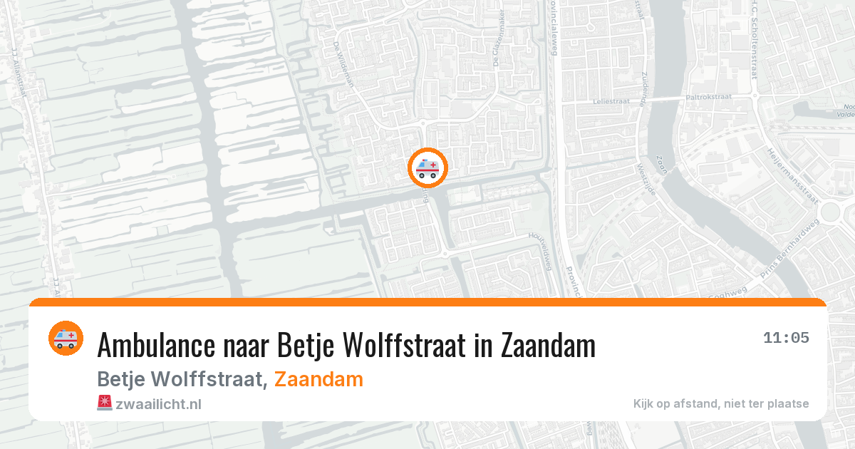 Ambulance naar Betje Wolffstraat in Zaandam — 4 mei 2026