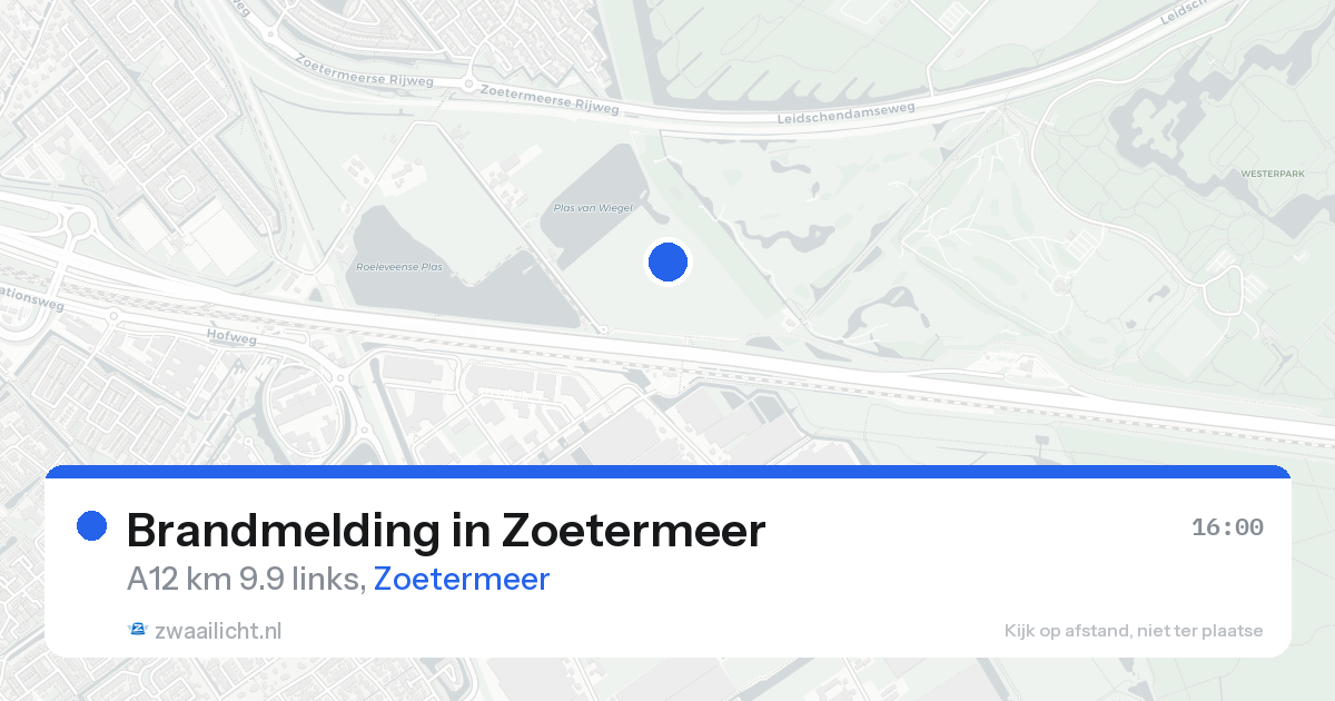 Brandmelding in Zoetermeer — 15 aug 2026