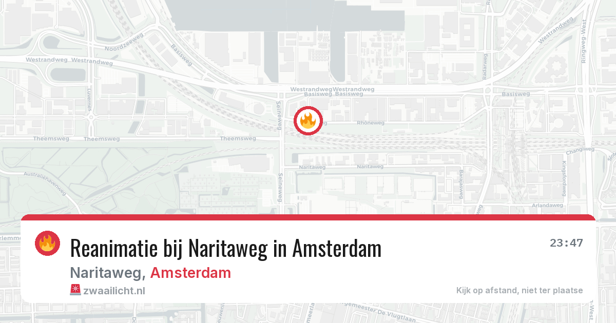 Reanimatie bij Naritaweg in Amsterdam — 11 mrt 2026