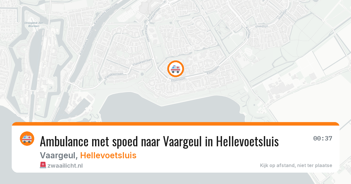 Ambulance met spoed naar Vaargeul in Hellevoetsluis — 29 mei 2026