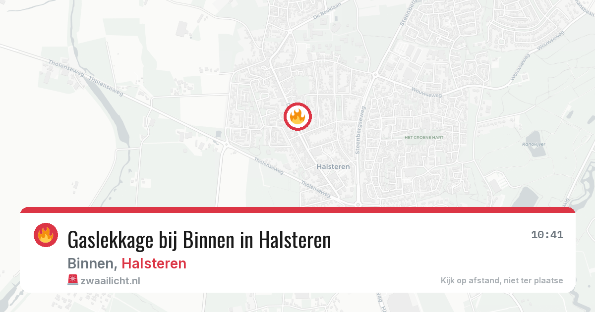 Gaslekkage bij Binnen in Halsteren — 23 jun 2026