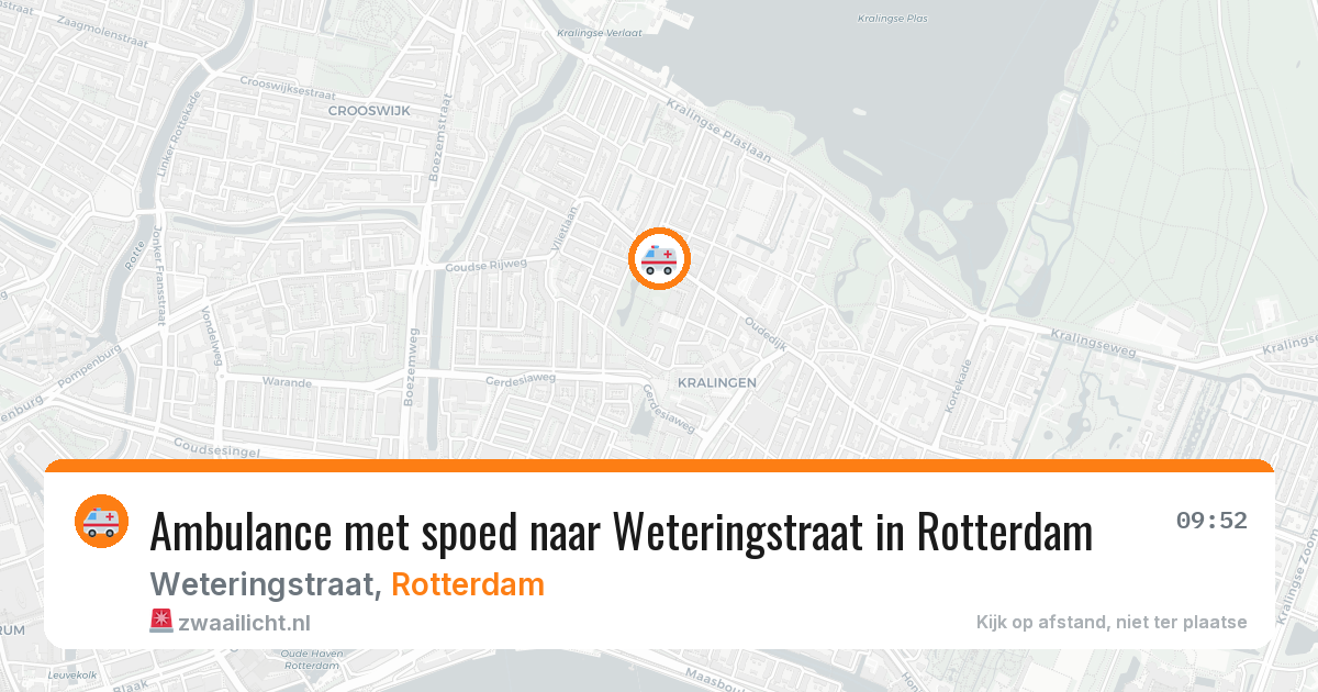 Ambulance met spoed naar Weteringstraat in Rotterdam — 2 jul 2026