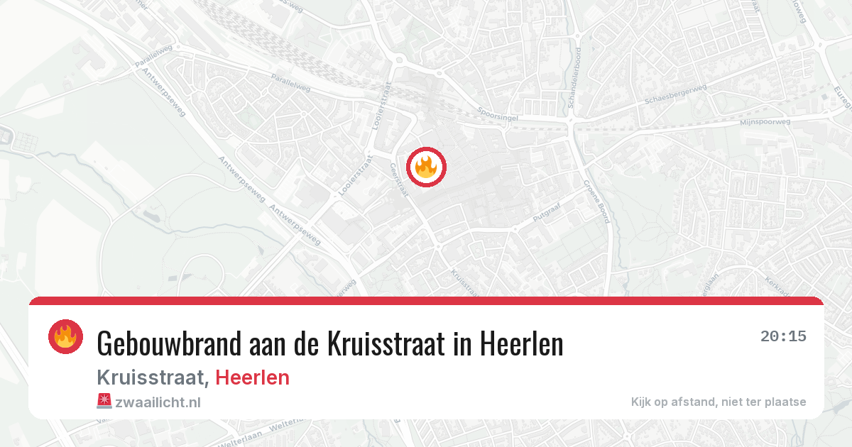 Gebouwbrand aan de Kruisstraat in Heerlen — 6 mei 2026