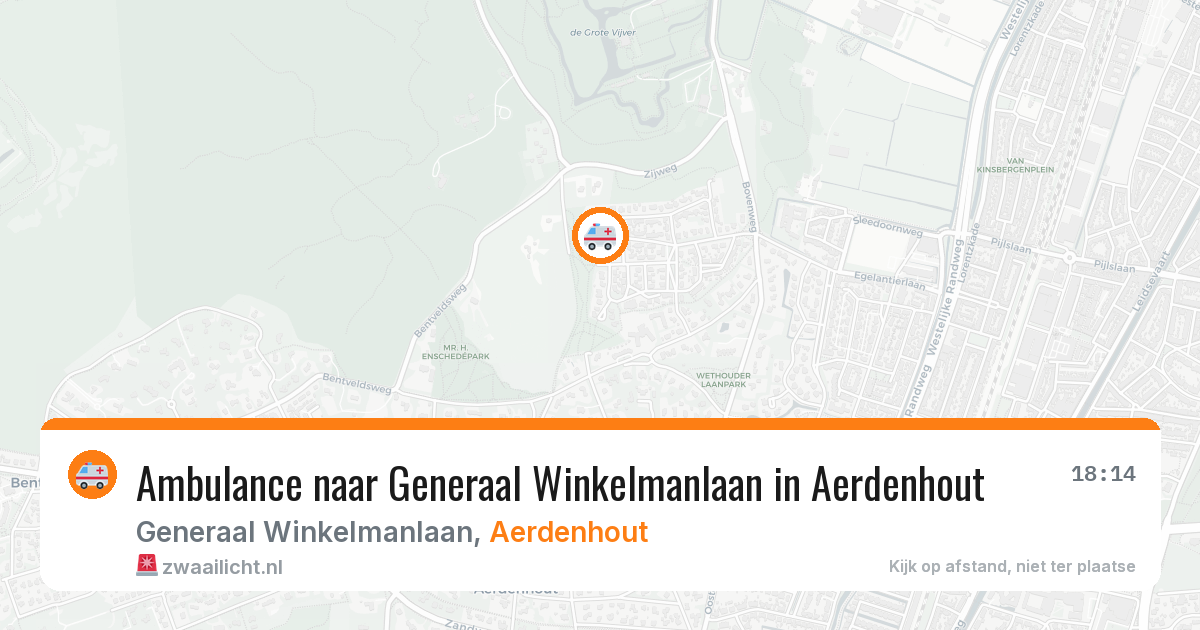 Ambulance naar Generaal Winkelmanlaan in Aerdenhout — 14 jun 2026