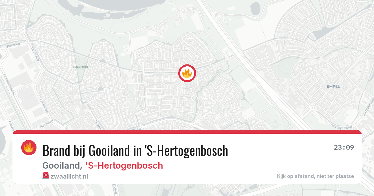 Brand bij Gooiland in 'S-Hertogenbosch — 14 jul 2026