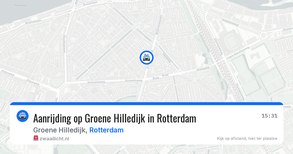 Aanrijding op Groene Hilledijk in Rotterdam — 22 apr 2026