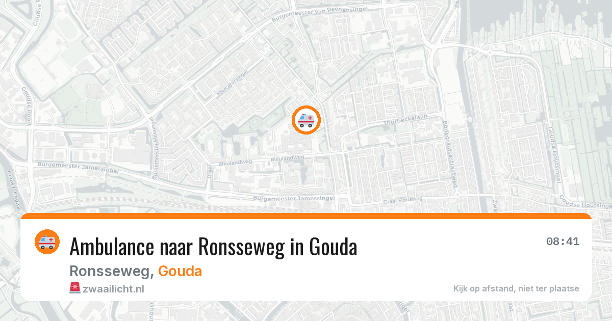 Ambulance naar Ronsseweg in Gouda — 30 mrt 2026