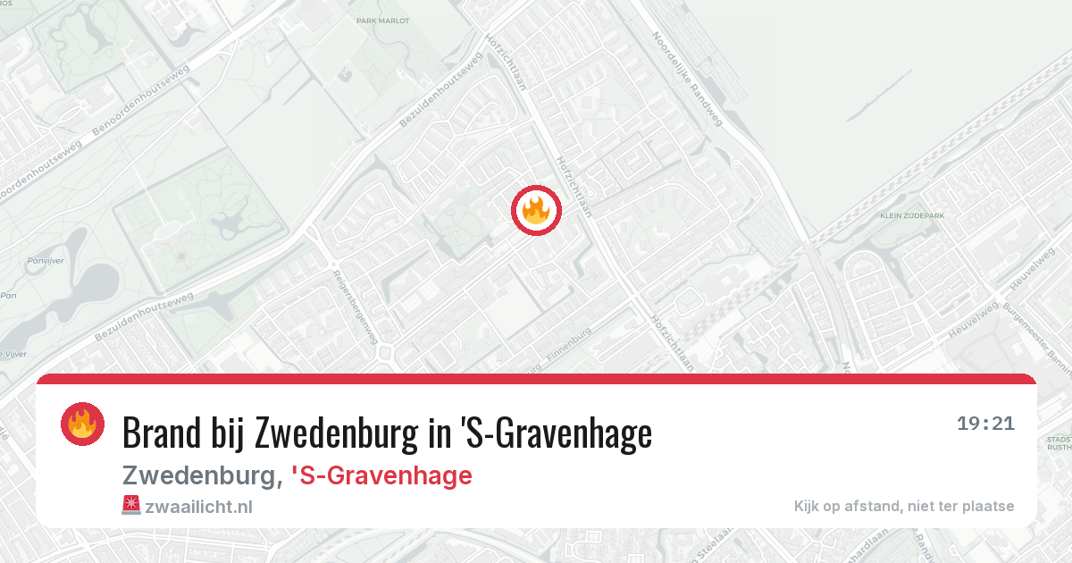 Brand bij Zwedenburg in 'S-Gravenhage — 13 jun 2026