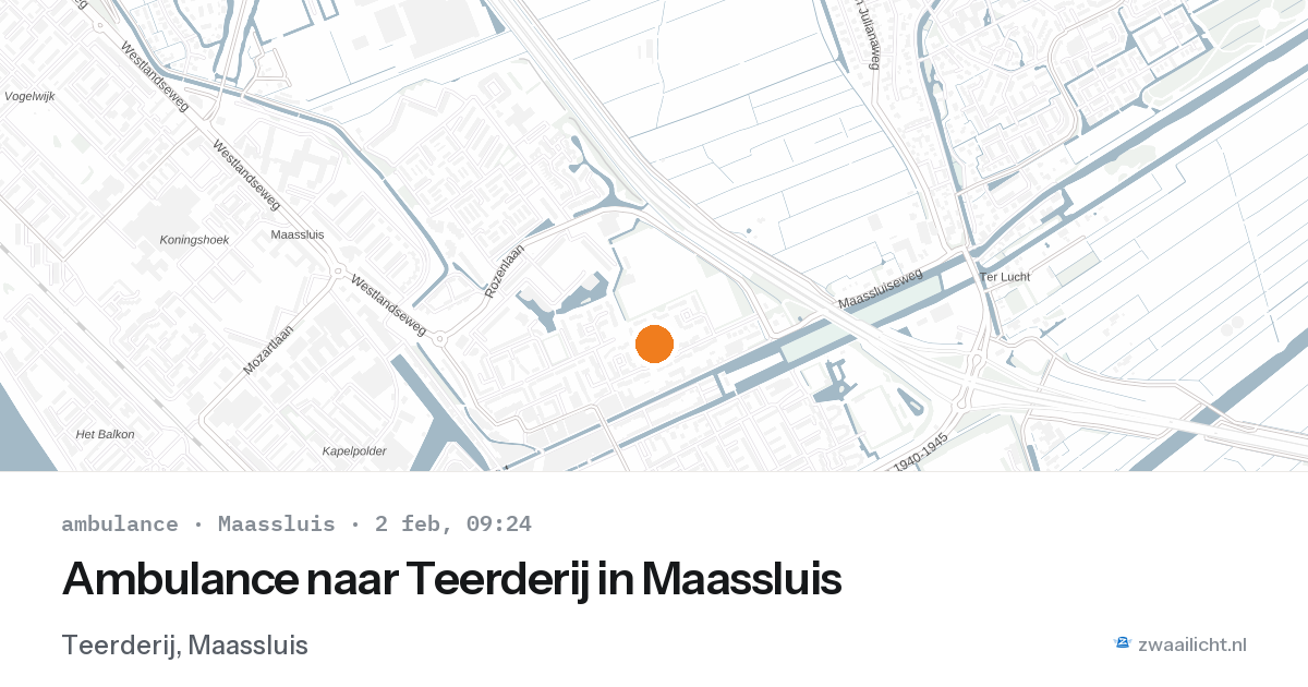 Ambulance naar Teerderij in Maassluis — 2 feb 2026