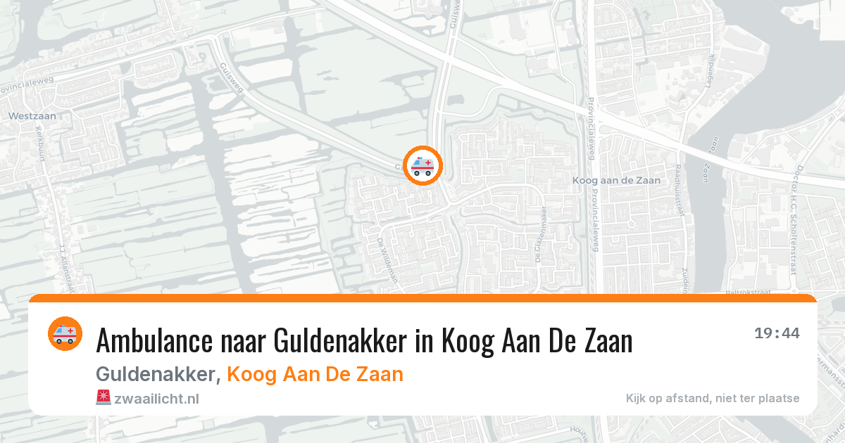 Ambulance naar Guldenakker in Koog Aan De Zaan — 16 mrt 2026
