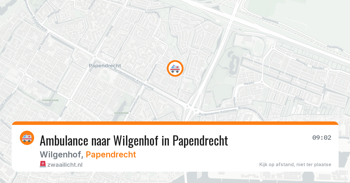 Ambulance naar Wilgenhof in Papendrecht — 16 jun 2026
