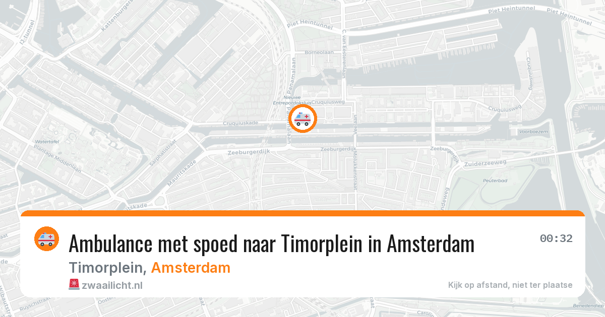 Ambulance met spoed naar Timorplein in Amsterdam — 1 aug 2026