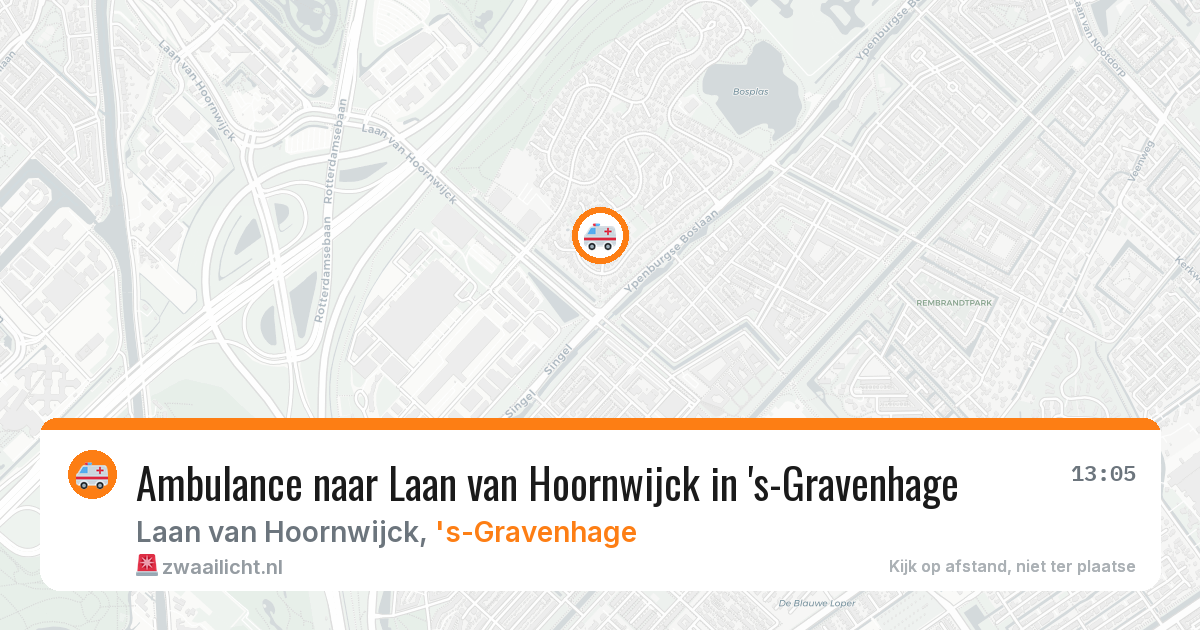 Ambulance naar Laan van Hoornwijck in 's-Gravenhage — 31 jul 2026